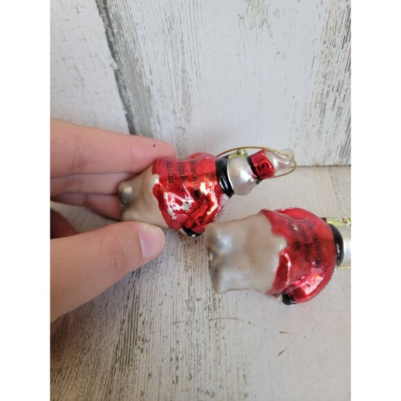 Vintage glass mini coke polar bear coca cola ornament Xmas set - Picture 6 of 8